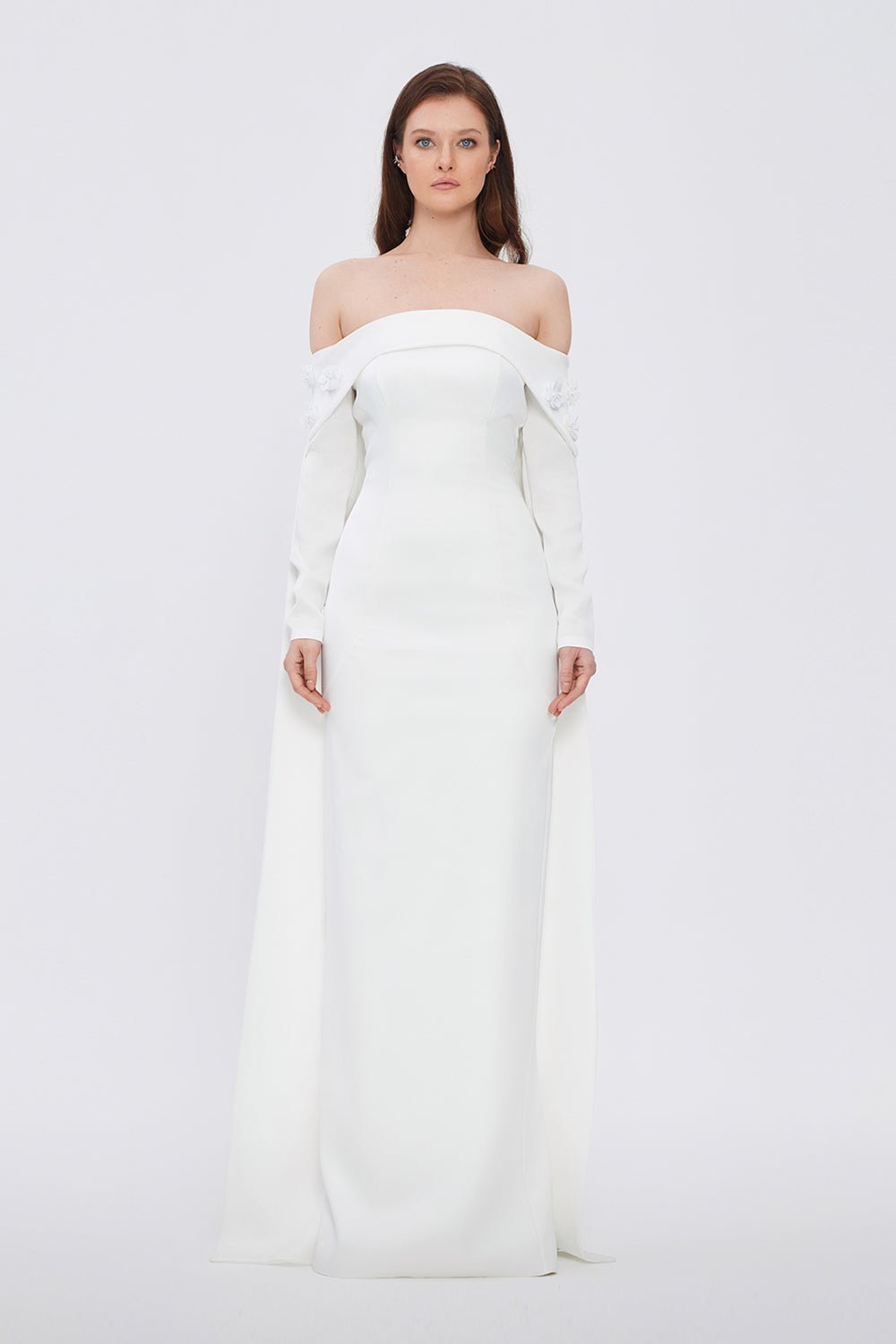 Straplez Yaka Uzun Abiye Elbise - 1026C