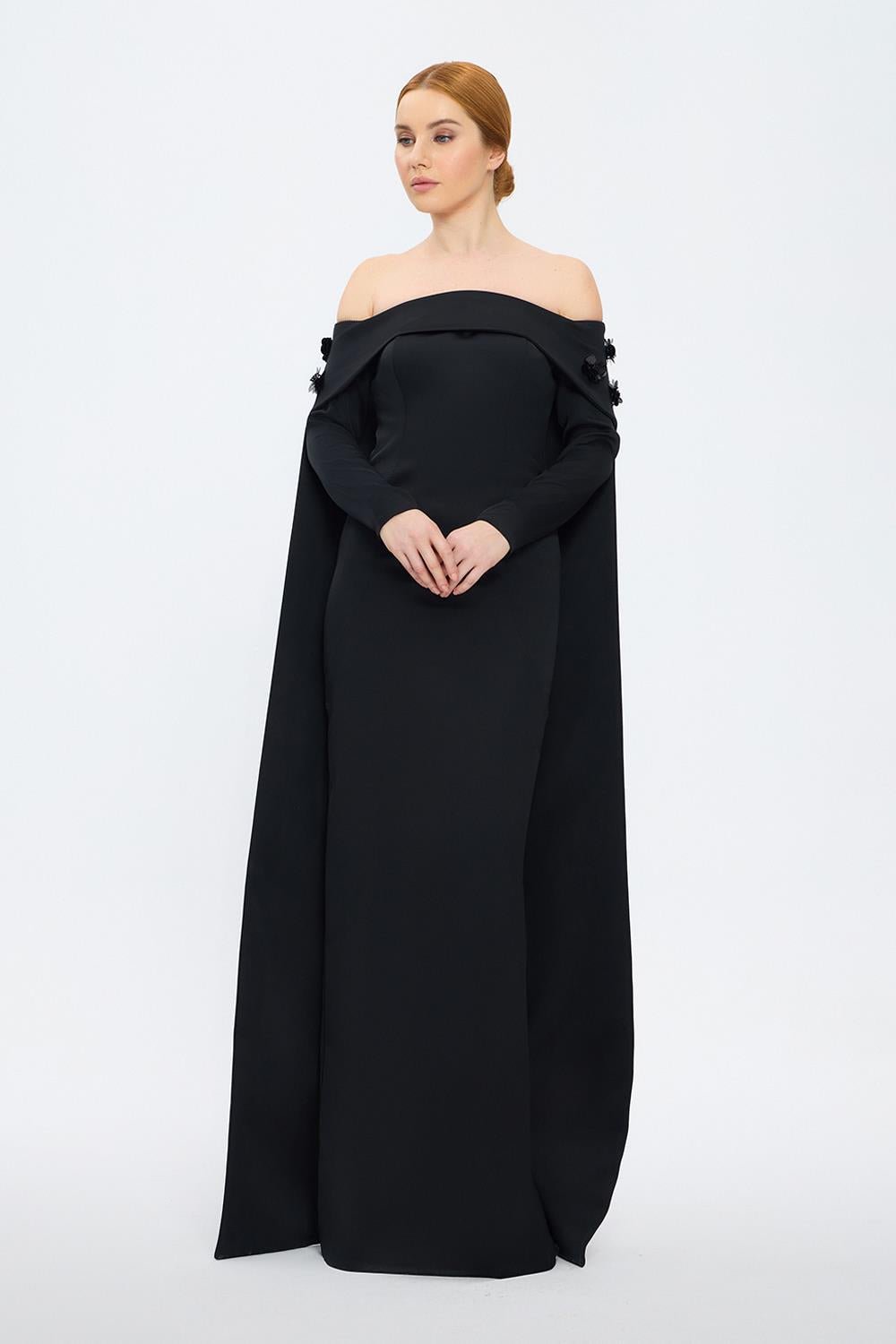 Straplez Yaka Uzun Abiye Elbise - 1026C