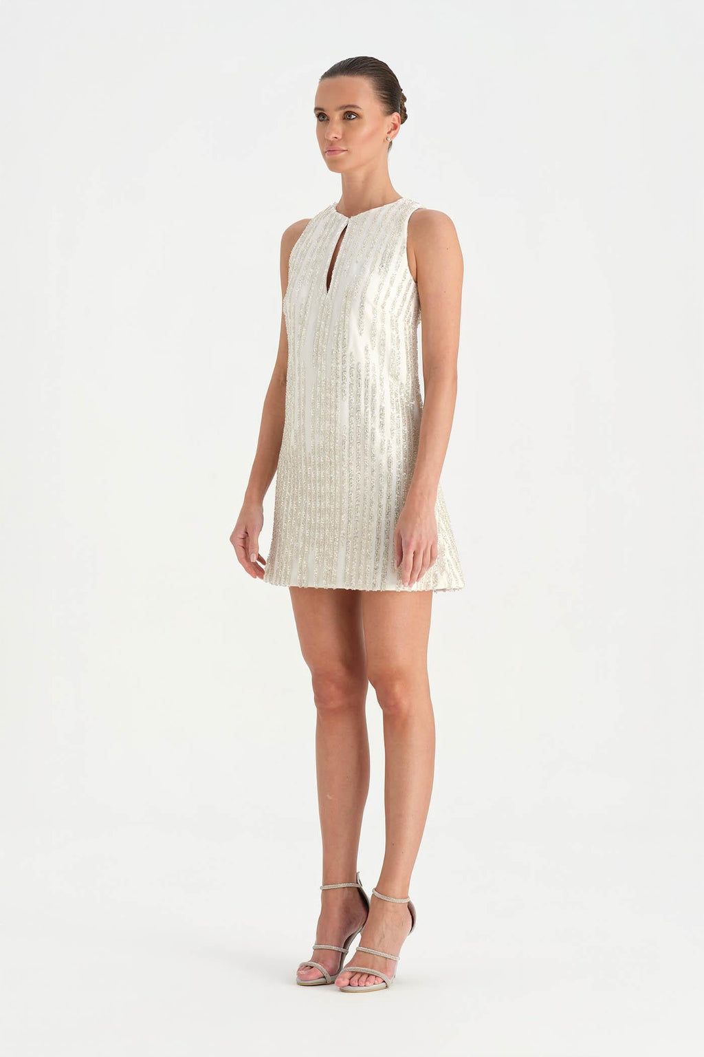 Crystal-Embellished Mini Evening Dress - 26069C