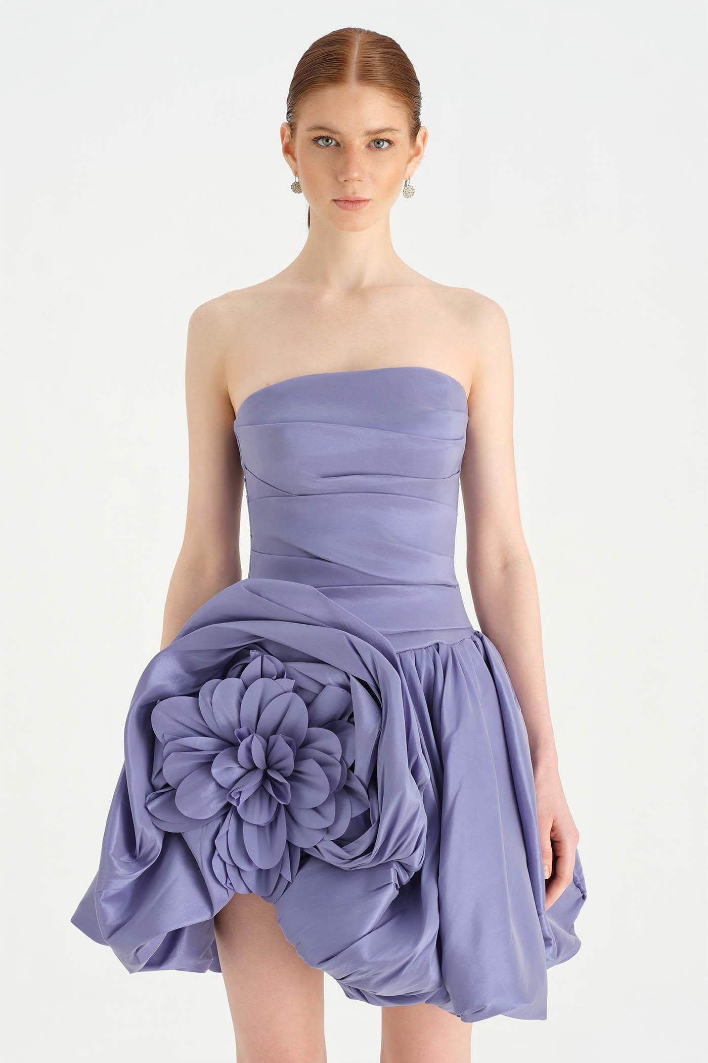 Floral Mini Evening Dress - 26004C