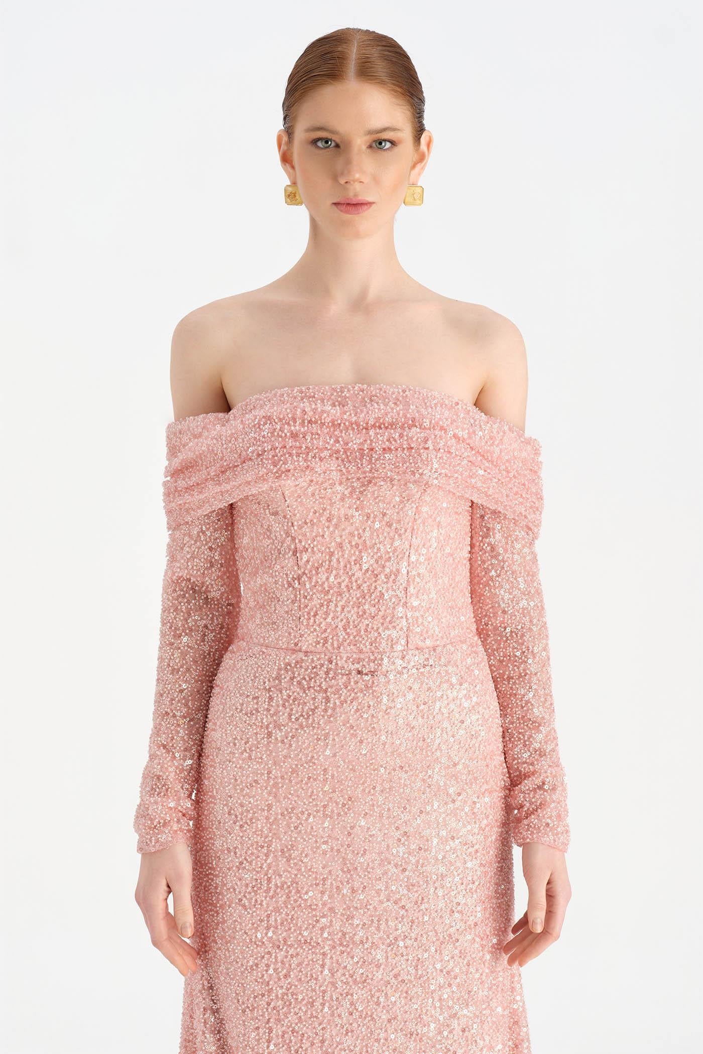 Strapless Crystal-Embellished Evening Dress - 26051C