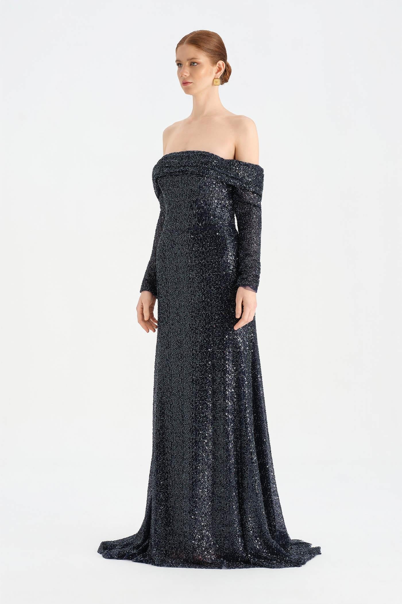 Strapless Crystal-Embellished Evening Dress - 26051C