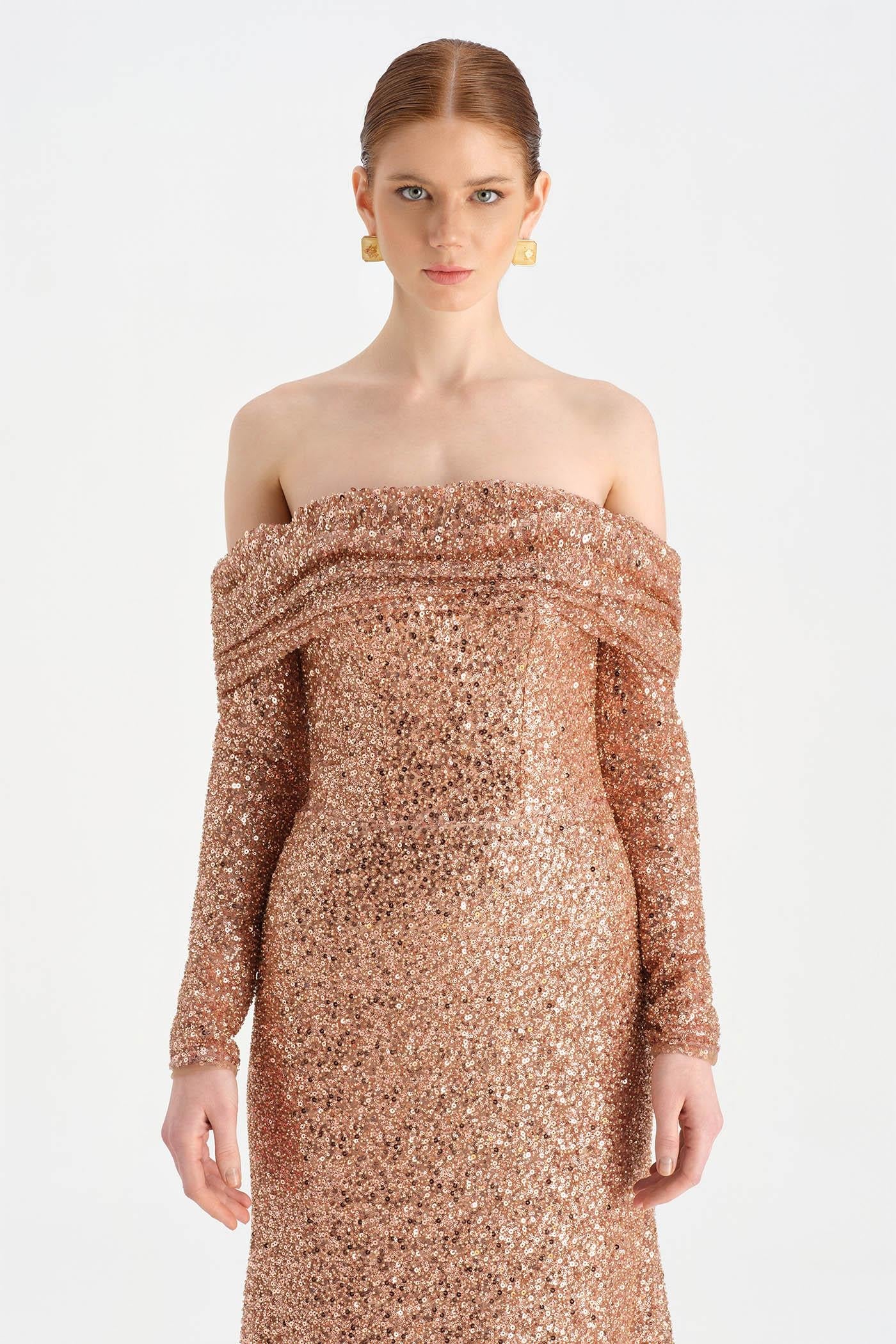 Strapless Crystal-Embellished Evening Dress - 26051C