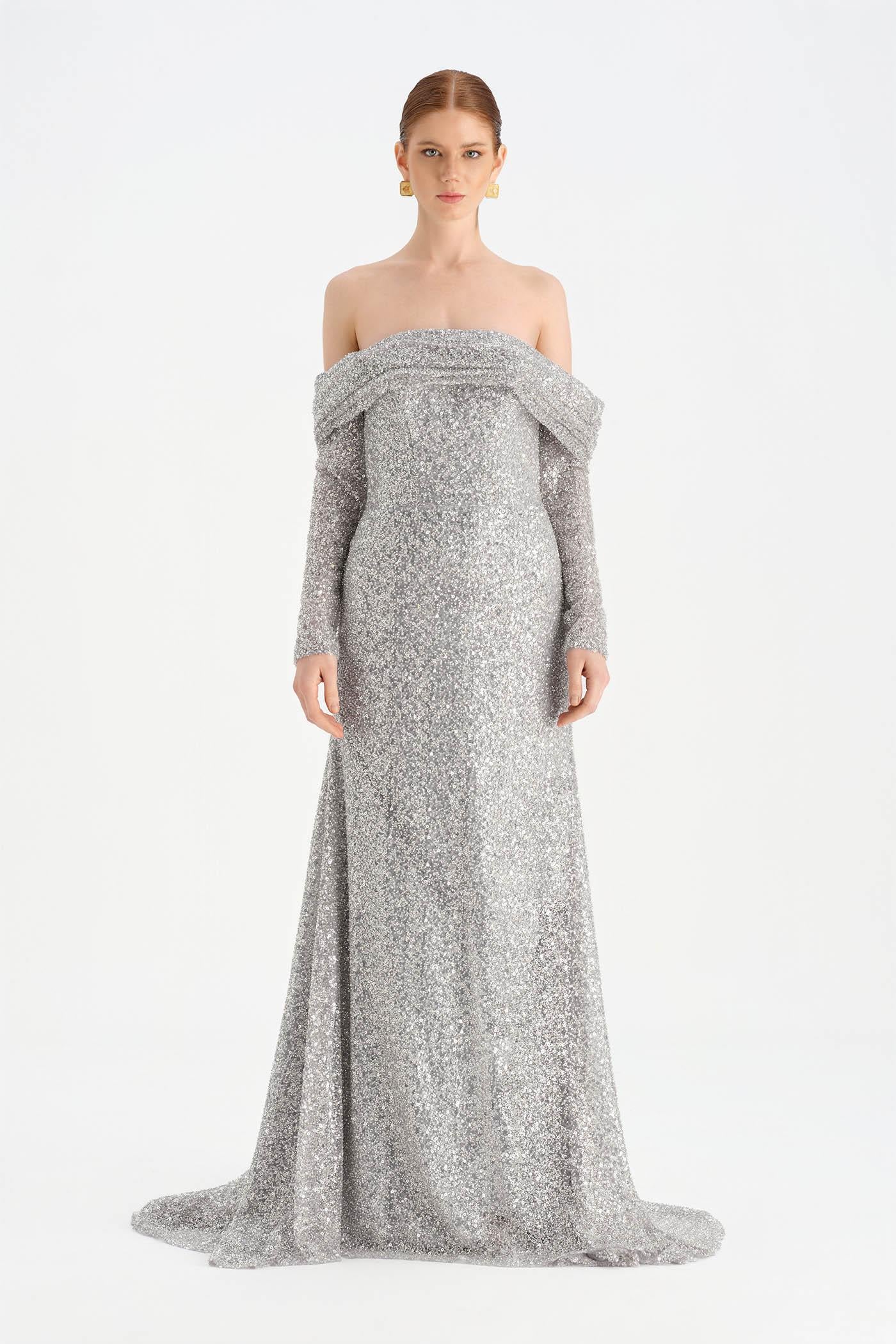 Strapless Crystal-Embellished Evening Dress - 26051C