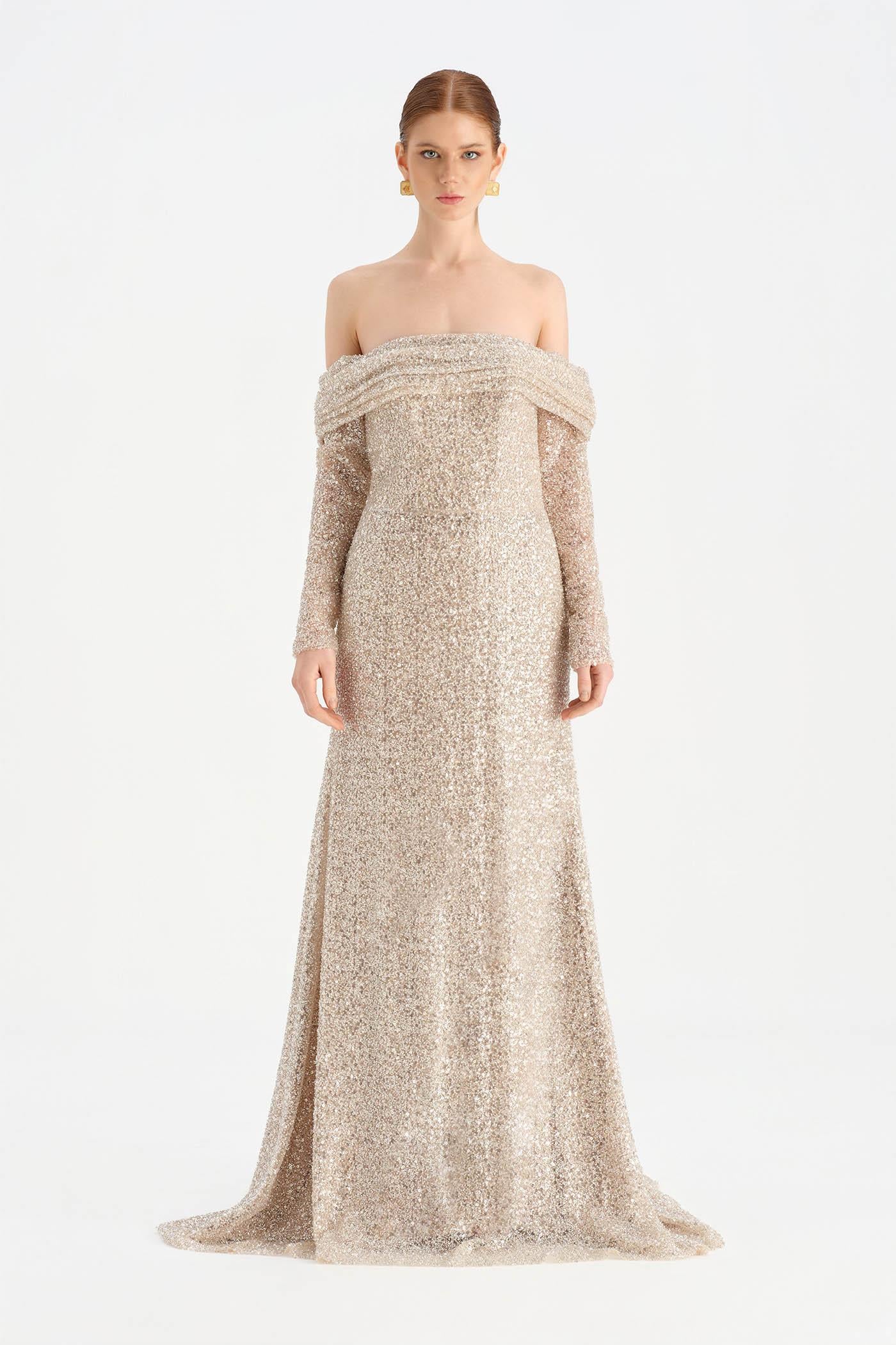 Strapless Crystal-Embellished Evening Dress - 26051C