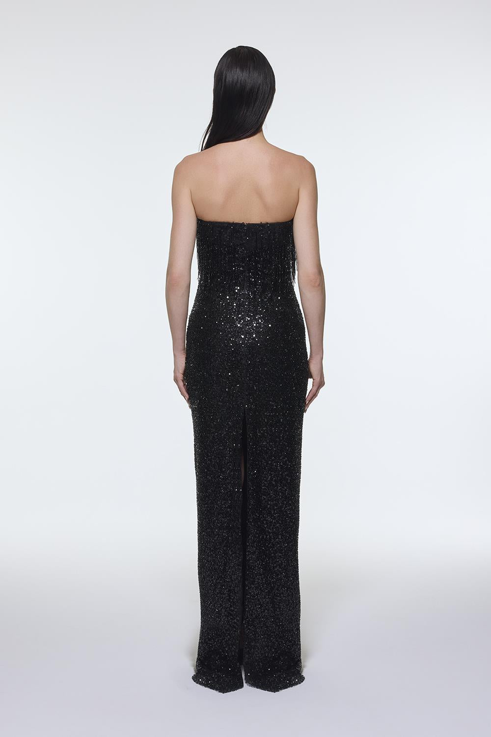 Taş İşlemeli Straplez Uzun Abiye Elbise - 9202C